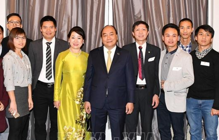 Thủ tướng Nguyễn Xuân Phúc gặp mặt kiều bào tại Đan Mạch