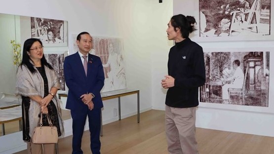 Triển lãm tranh về nguồn cội của họa sĩ gốc Việt tại Bỉ