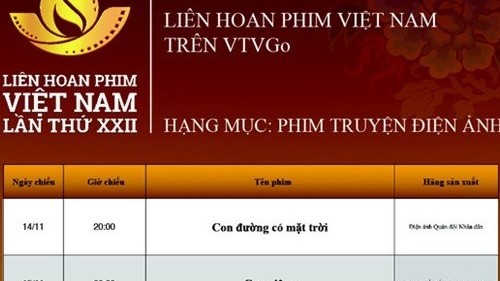Liên hoan phim Việt Nam lần thứ XXII: Gần 70 bộ phim được chiếu trực tuyến trên VTVGO