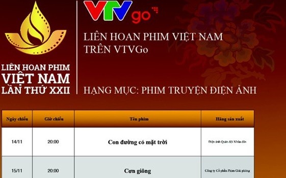 Liên hoan phim Việt Nam lần thứ XXII: Gần 70 bộ phim được chiếu trực tuyến trên VTVGO Liên hoan phim Việt Nam lần thứ XXII: Gần 70 bộ phim được chiếu trực tuyến trên VTVGO