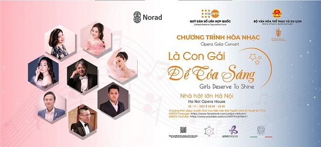 UNFPA tổ chức Hòa nhạc Opera Gala 'Là con gái để tỏa sáng' UNFPA tổ chức Hòa nhạc Opera Gala 'Là con gái để tỏa sáng'