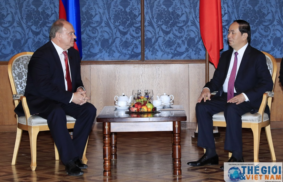 Chủ tịch nước tiếp Chủ tịch Đảng Cộng sản Liên bang Nga