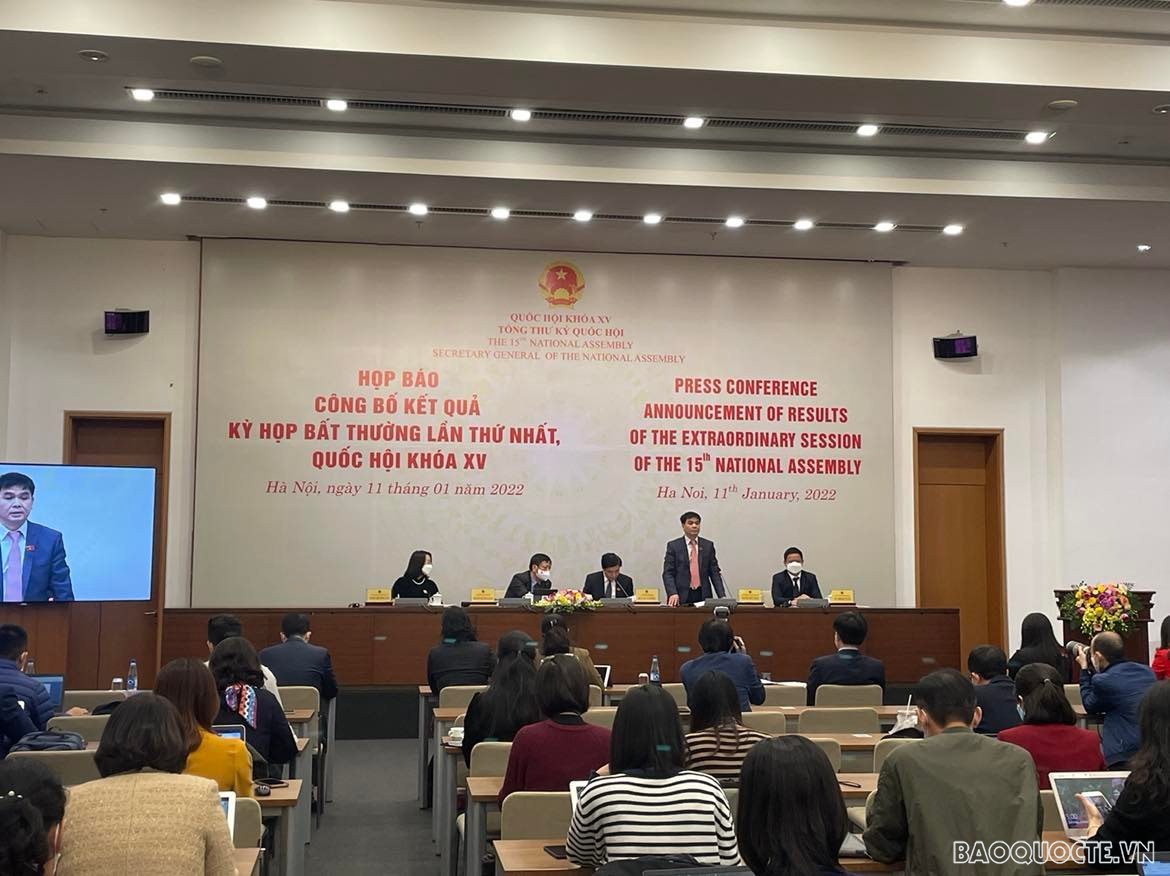 Quang cảnh buổi họp báo. (Ảnh: Duy Quang)