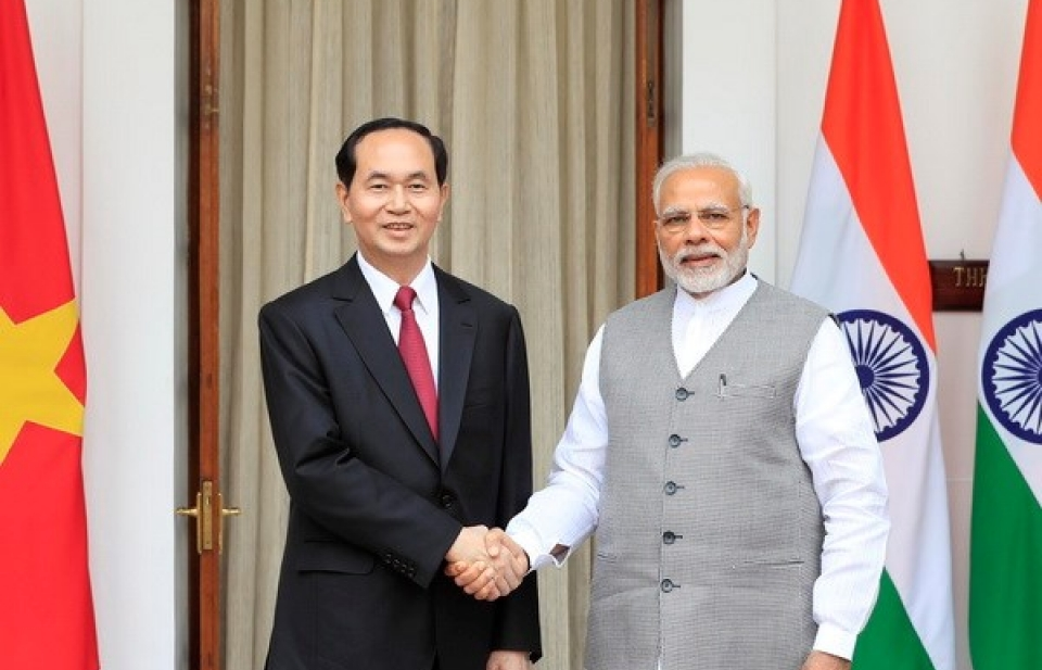 Chủ tịch nước Trần Đại Quang hội đàm với Thủ tướng Ấn Độ Narendra Modi