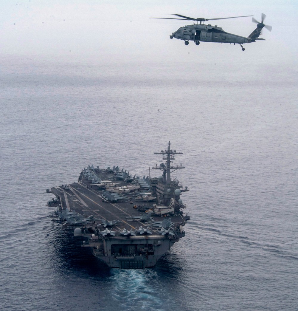 Tàu sân bay USS Theodore Roosevelt, ảnh chụp ngày 31/3. (Nguồn: US Navy)