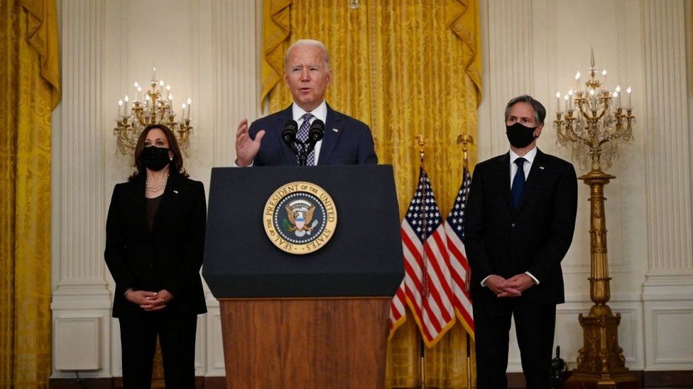 Tổng thống Mỹ Joe Biden phát biểu tại Nhà Trắng ngày 20/8. (Nguồn: Getty)