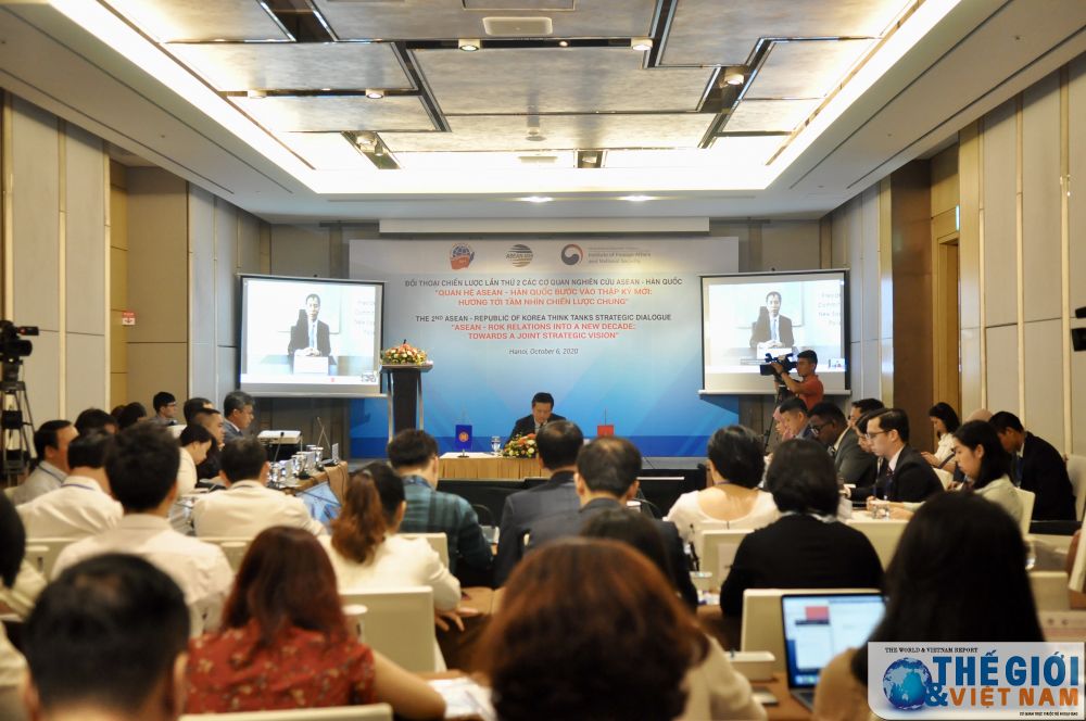 Toàn cảnh buổi Đối thoại tại đầu cầu Hà Nội. (Ảnh: Q.Đ) Đẩy mạnh quan hệ ASEAN-Hàn Quốc thông qua đối thoại chiến lược các cơ quan nghiên cứu