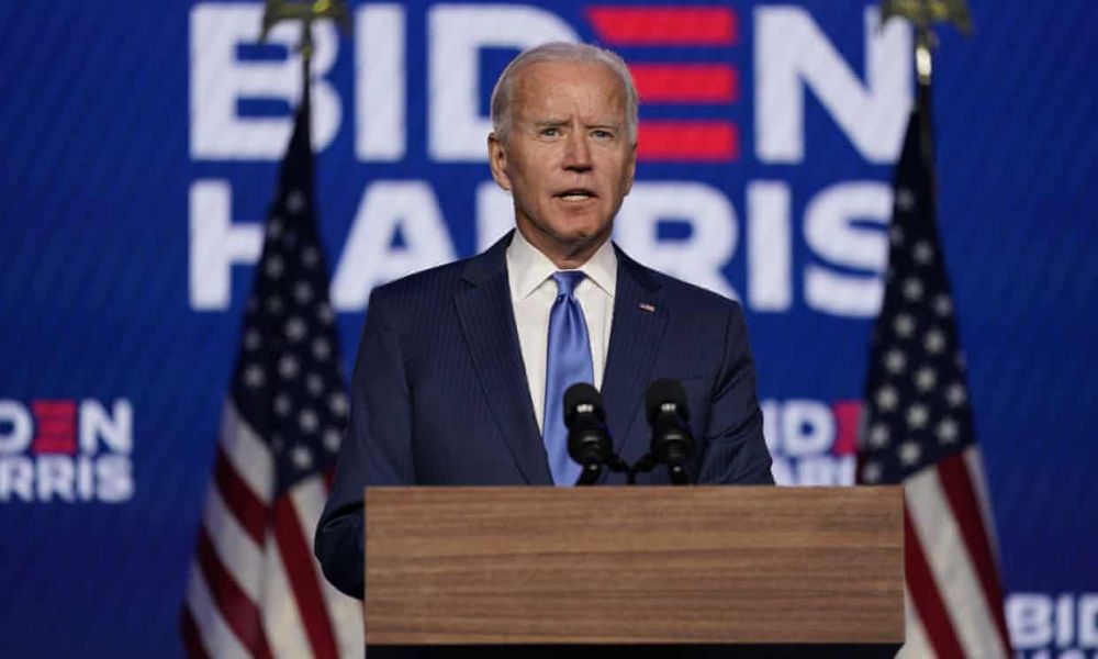 Ứng viên đảng Dân chủ Joe Biden phát biểu tại thành phố Wilmington, Delaware ngày 6/11. (Nguồn: AP) Nóng. Kết quả bầu cử Mỹ 2020: Hãng tin AP khẳng định ông Joe Biden đắc cử Tổng thống Mỹ