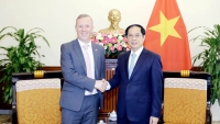 Bộ trưởng Ngoại giao Bùi Thanh Sơn tiếp Đại sứ Anh chào từ biệt