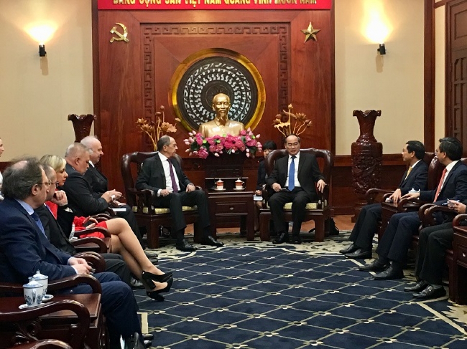 Lãnh đạo TP. HCM tiếp Ngoại trưởng Nga