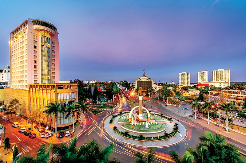 Ngã 6 trung tâm Thành phố Buôn Ma Thuột.