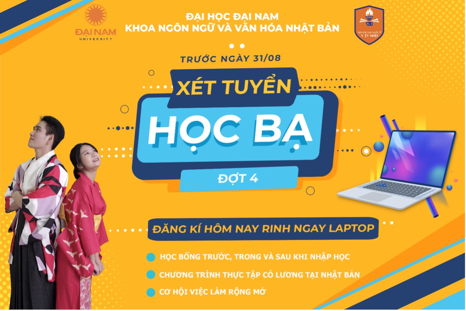 Chủ động xét tuyển sớm, nâng cao cơ hội trúng tuyển đúng ngành yêu thích và “zing ”ngay Laptop.