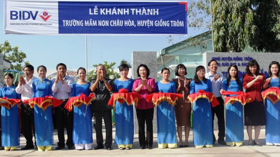 BIDV bàn giao trường mầm non Châu Hòa, tỉnh Bến Tre
