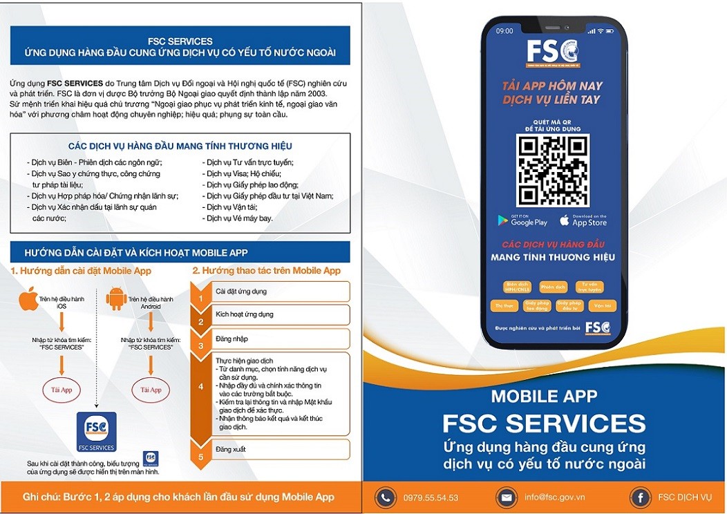 Ra mắt ứng dụng cung ứng dịch vụ có yếu tố nước ngoài - App Mobile FSC SERVICES Ra mắt ứng dụng cung ứng dịch vụ có yếu tố nước ngoài - App Mobile FSC SERVICES