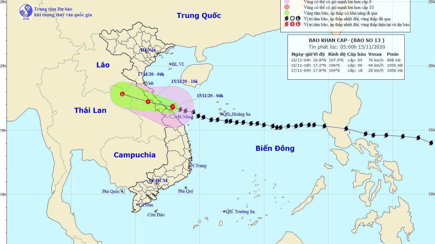 Cập nhật thông tin mới nhất về bão số 13: Sức gió mạnh nhất cấp 8-9, giật cấp 11, đi vào đất liền các tỉnh từ Hà Tĩnh đến Thừa Thiên Huế