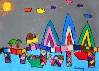 trao giai cuoc thi ve tranh thieu nhi sai canh vuon cao