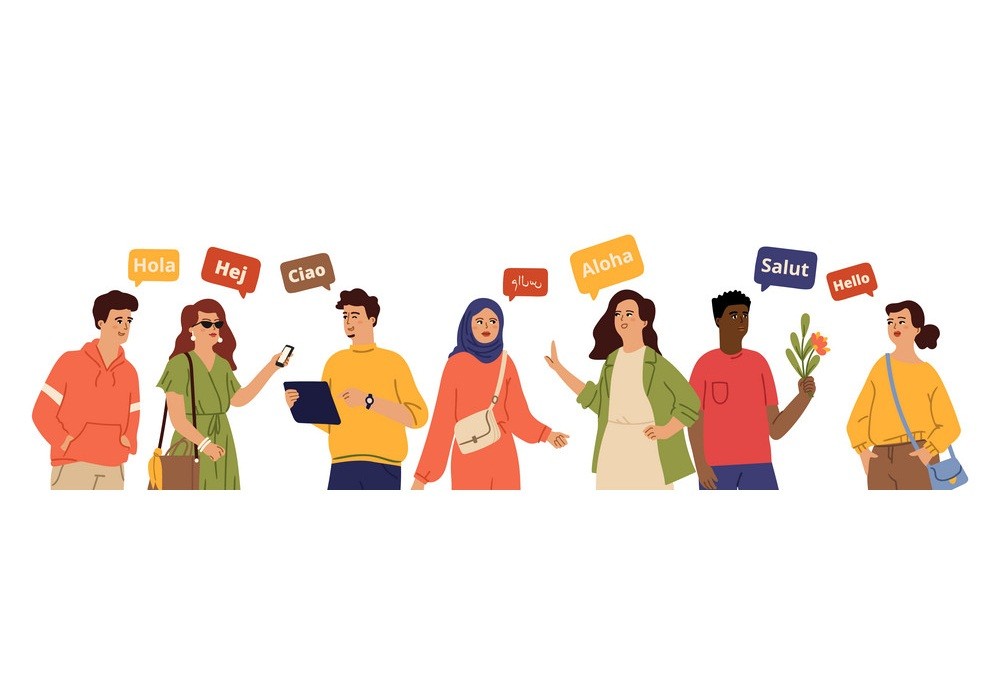 Khi chào hỏi cần tỏ thái độ đúng mực, thân thiện và tôn trọng nhau. (Nguồn: Vector Stock)