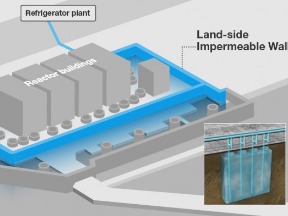 Đóng băng vùng đất quanh nhà máy Fukushima