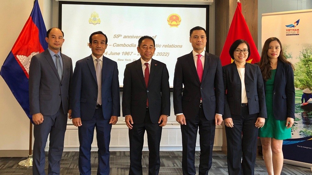 Phái đoàn thường trực Việt Nam tại Liên hợp quốc kỷ niệm 55 năm Ngày thiết lập quan hệ ngoại giao Việt Nam-Campuchia