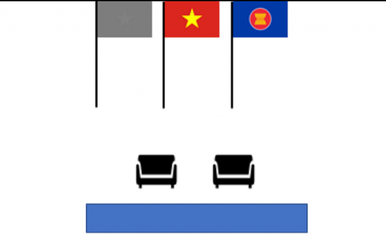 Tại phòng họp báo, ký kết văn kiện.