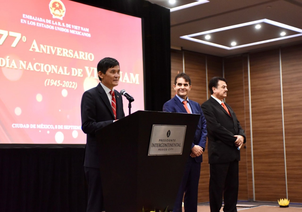 Trang trọng kỷ niệm 77 năm Quốc khánh Việt Nam tại Mexico Trang trọng kỷ niệm 77 năm Quốc khánh Việt Nam tại Mexico