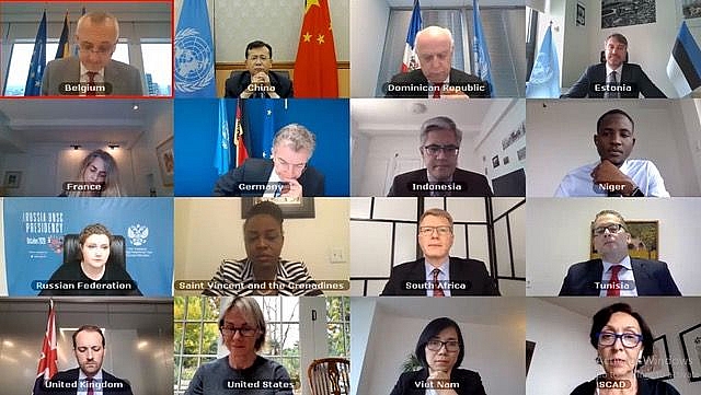 HĐBA LHQ họp ngày 28/10. (Nguồn: Phái đoàn đại diện thường trực Việt Nam tại LHQ) HĐBA LHQ thảo luận về tình hình Lebanon và Somalia