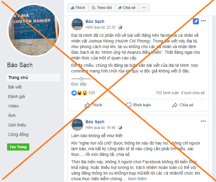Thủ đoạn lợi dụng quyền tự do báo chí để 'đổi trắng thay đen' của nhóm Báo Sạch