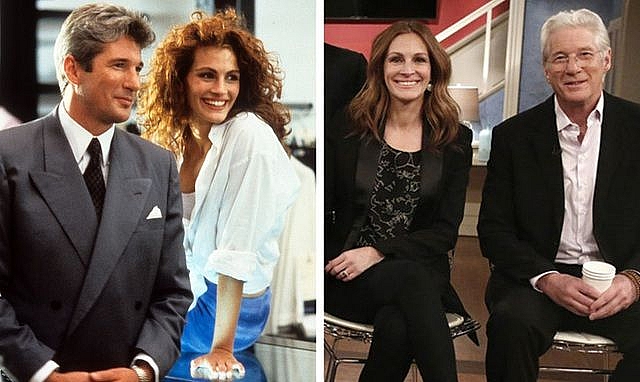 Cặp đôi Julia Roberts (trái) và Richard Gere được khán giả yêu thích sau thành công của Pretty Woman. (Nguồn: BR)