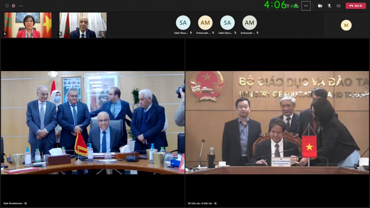 Việt Nam ký kết Ý định thư hợp tác về giáo dục với Morocco Việt Nam ký kết Ý định thư hợp tác về giáo dục với Morocco