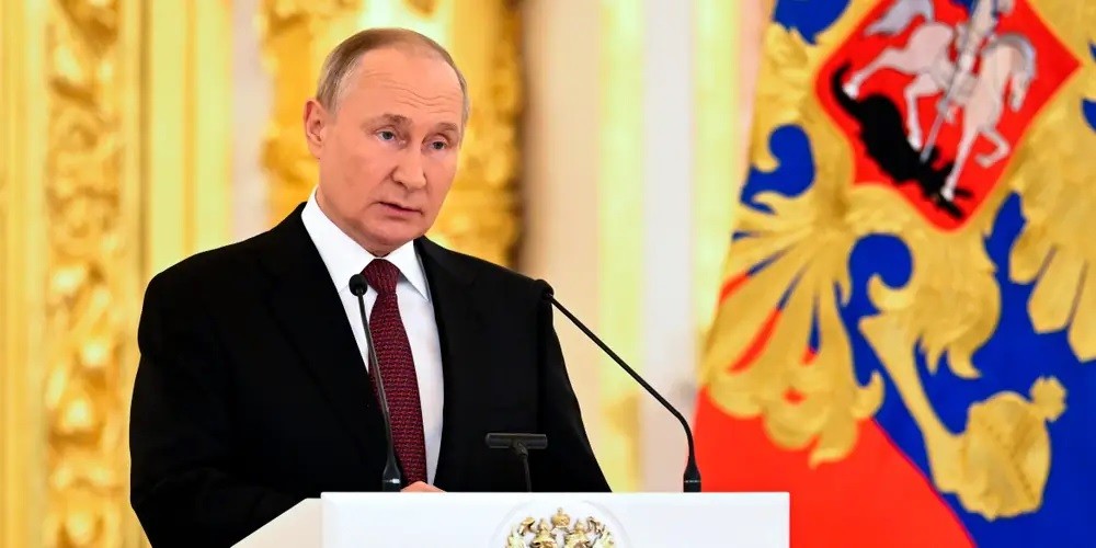 Tổng thống Nga Vladimir Putin bài phát tại lễ tiếp nhận Thư ủy nhiệm từ các Đại sứ nước ngoài mới được bổ nhiệm tại Nga, tại Điện Kremlin, Moscow, ngày 20/9. (Nguồn: Sputnik) Tổng thống Nga Vladimir Putin bài phát tại lễ tiếp nhận Thư ủy nhiệm từ các Đại sứ nước ngoài mới được bổ nhiệm tại Nga, tại Điện Kremlin, Moscow, ngày 20/9. (Nguồn: Sputnik)