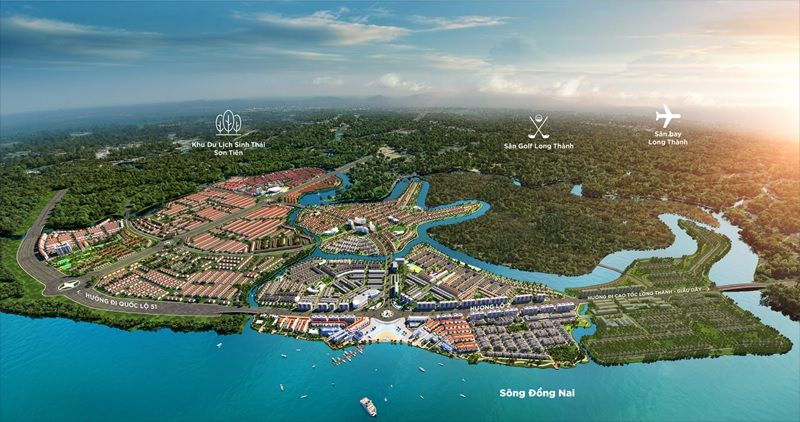 Ảnh 4: Khu đô thị Aqua City với quy mô gần 1.000ha là thỏi nam châm thu hút dòng vốn ở phía Đông Sài Gòn Giá trị Aqua City tăng nhờ sức bật của loạt công trình trọng điểm