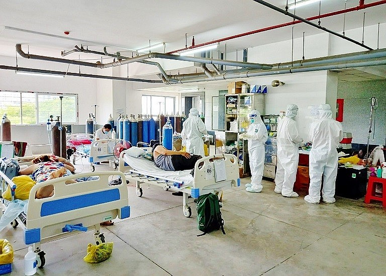 Bên trong Bệnh viện dã chiến số 10 TPHCM. (Nguồn: Bộ Y tế) Bên trong Bệnh viện dã chiến số 10 TPHCM. (Nguồn: Bộ Y tế)