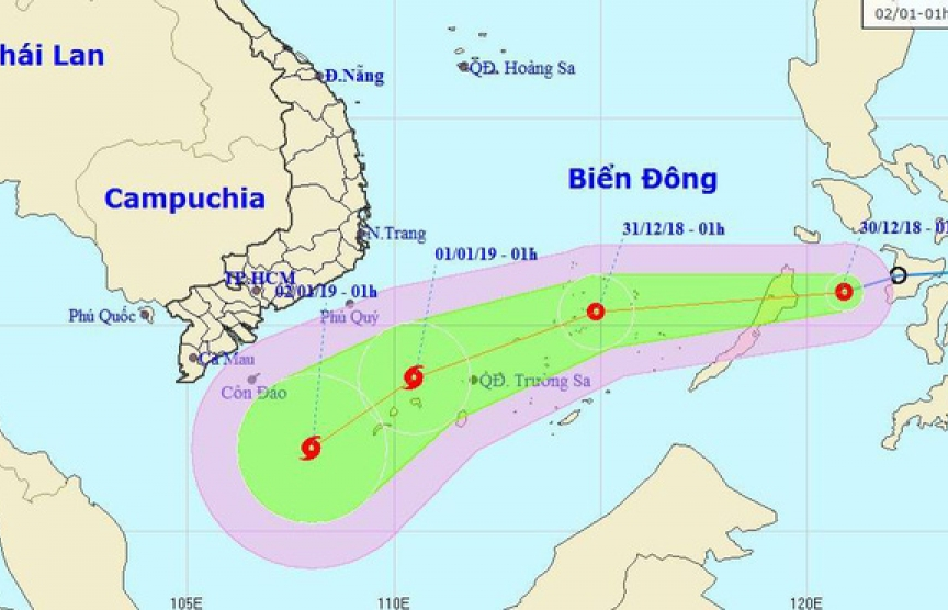 Sáng nay áp thấp nhiệt đới khả năng thành bão sẽ vào Biển Đông