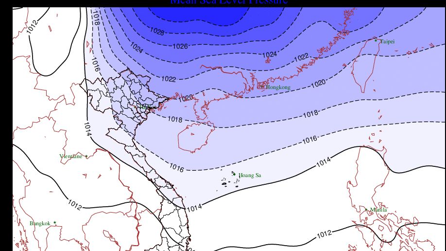 Dự báo thời tiết đêm nay và ngày mai (12-13/12): Hà Nội có mưa nhỏ; sắp đón gió mùa đông bắc; cảnh báo gió mạnh sóng lớn ở Biển Đông