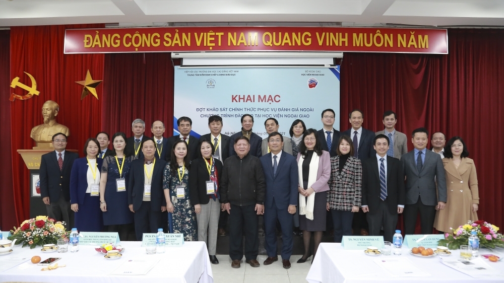 Lễ khai mạc đợt khảo sát chính thức đánh giá ngoài 5 Chương trình  đào tạo tại Học viện Ngoại giao
