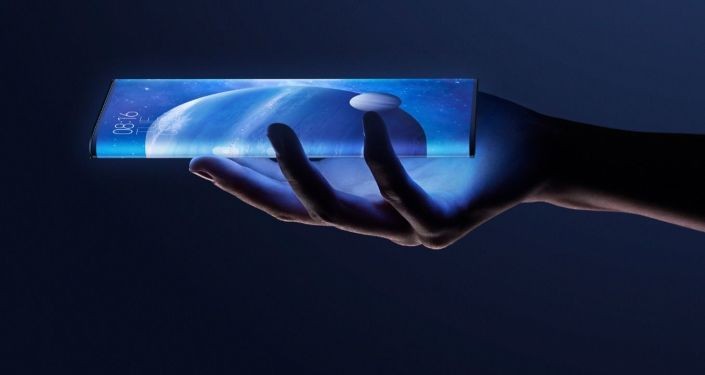 Chiếc điện thoại thông minh không khung viền của Xiaomi. (Nguồn: Sputnik) Chiếc điện thoại thông minh không khung viền của Xiaomi. (Nguồn: Sputnik)