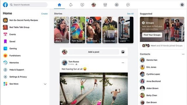 Facebook phiên bản máy tính gặp lỗi khó chịu