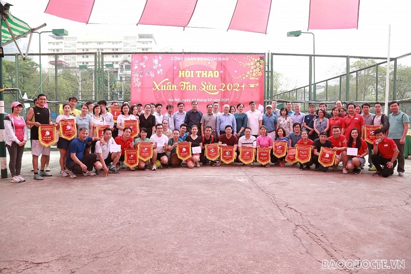 Công đoàn Bộ Ngoại giao tổ chức Hội thao Xuân 2021