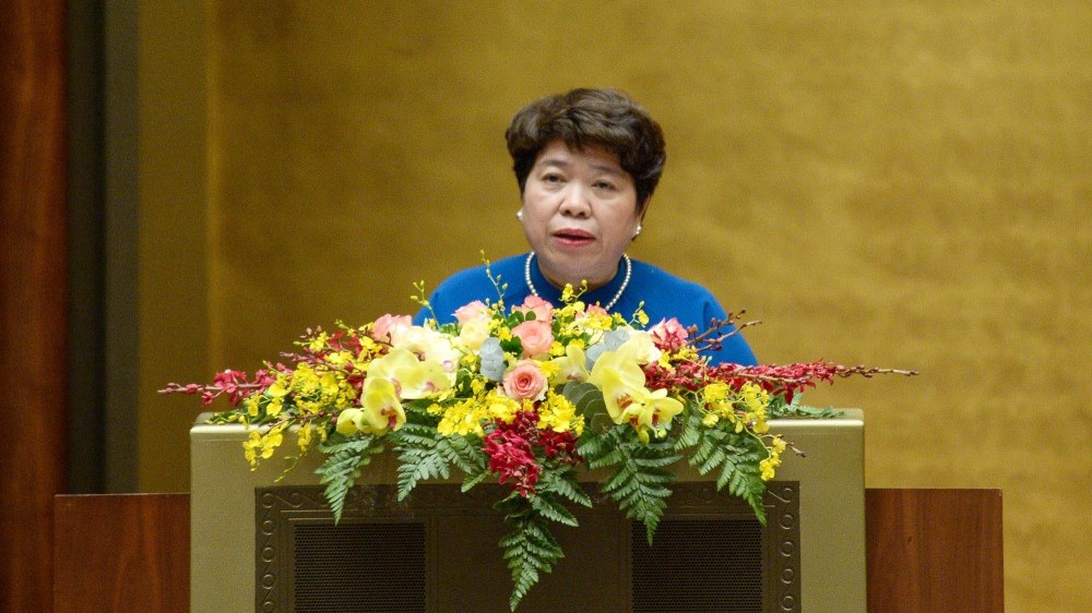 Chủ nhiệm Ủy ban về các vấn đề Xã hội của Quốc hội trình bày Báo cáo giải trình, tiếp thu, chỉnh lý dự thảo Luật Phòng, chống ma túy (sửa đổi)