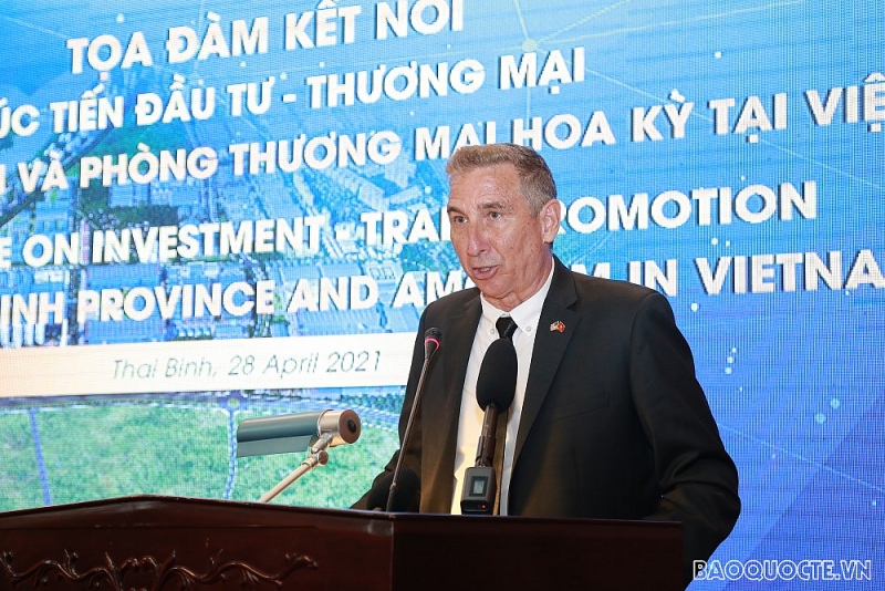 Tọa đàm kết nối, xúc tiến đầu tư Thái Bình và Hiệp hội Thương mại Hoa Kỳ tại Việt Nam Tọa đàm kết nối, xúc tiến đầu tư Thái Bình và Hiệp hội Thương mại Hoa Kỳ tại Việt Nam