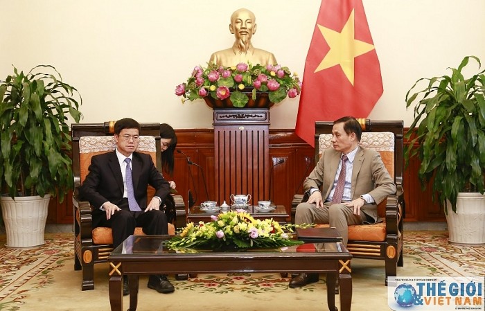 Thứ trưởng Bộ Ngoại giao Lê Hoài Trung tiếp Phó Chủ nhiệm Văn phòng công tác Đài Loan