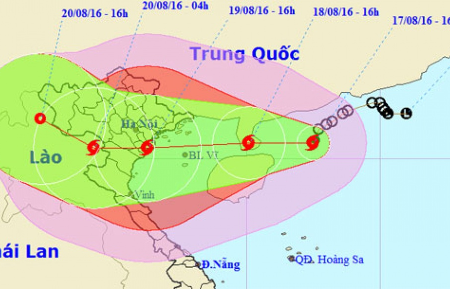 Hôm nay, bão Thần Sét cấp 11 tiến vào miền Bắc