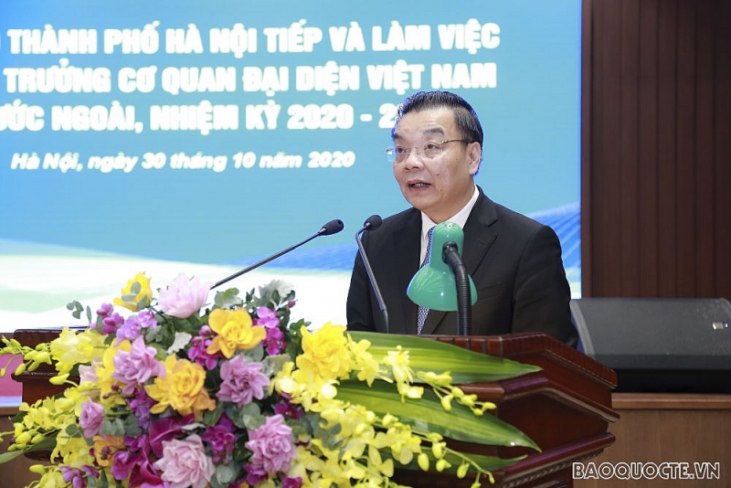 Đoàn Trưởng Cơ quan đại diện Việt Nam ở nước ngoài làm việc với Lãnh đạo thành phố Hà Nội doan truong co quan dai dien viet nam o nuoc ngoai lam viec voi lanh dao thanh pho ha noi