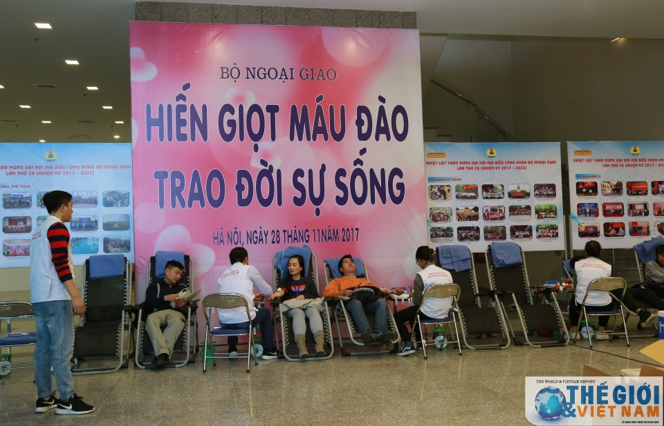 Công đoàn Bộ Ngoại giao tổ chức Ngày hội hiến máu cứu người