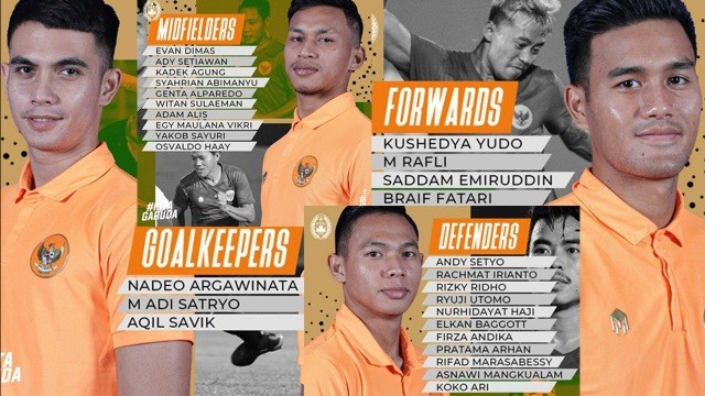 Danh sách 28 cầu thủ Indonesia chuẩn bị cho vòng loại World Cup.
