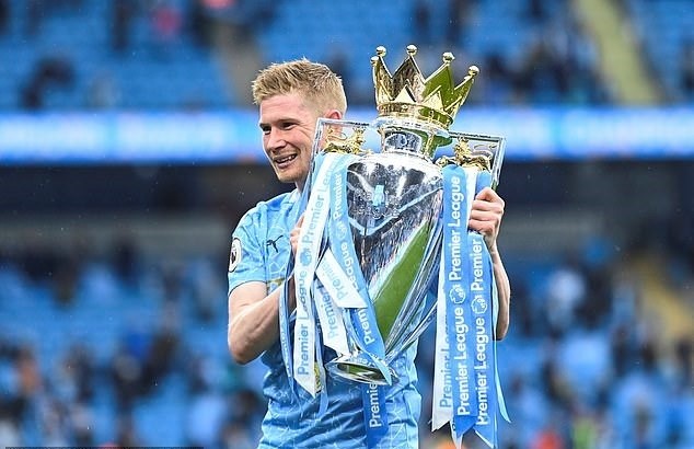 Chức vô địch Ngoại hạng Anh của Manchester City có công lớn của Bruyne. (Nguồn: Daily Mail)