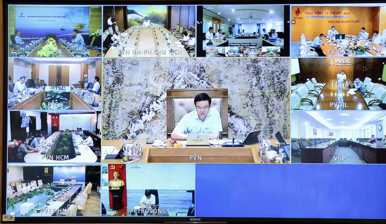 Các điểm cầu trực tuyến. (Nguồn: Petrovietnam)