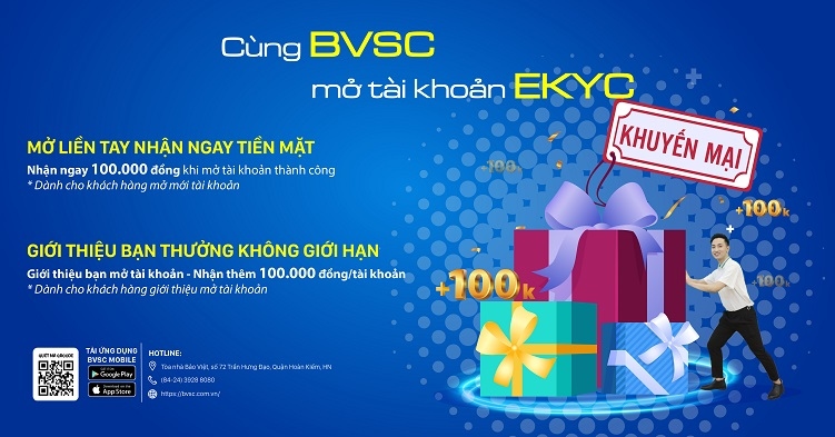 Chương trình khuyến mại hấp dẫn nhân dịp ra mắt eKYC của BVSC.(Nguồn: BVSC)