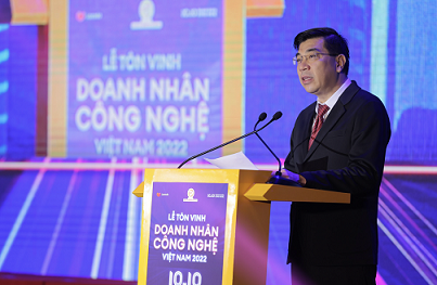 Ông Trần Minh Tuấn - Vụ trưởng Vụ Kinh tế số và Xã hội số chia sẻ tại Lễ trao giải. Ông Trần Minh Tuấn - Vụ trưởng Vụ Kinh tế số và Xã hội số chia sẻ tại Lễ trao giải.