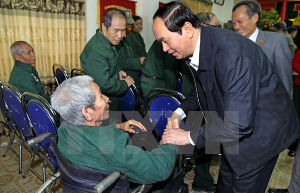 Chủ tịch nước thăm Trung tâm điều dưỡng thương binh Nho Quan